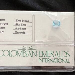 Blue Topaz Emerald Cut Gemstone